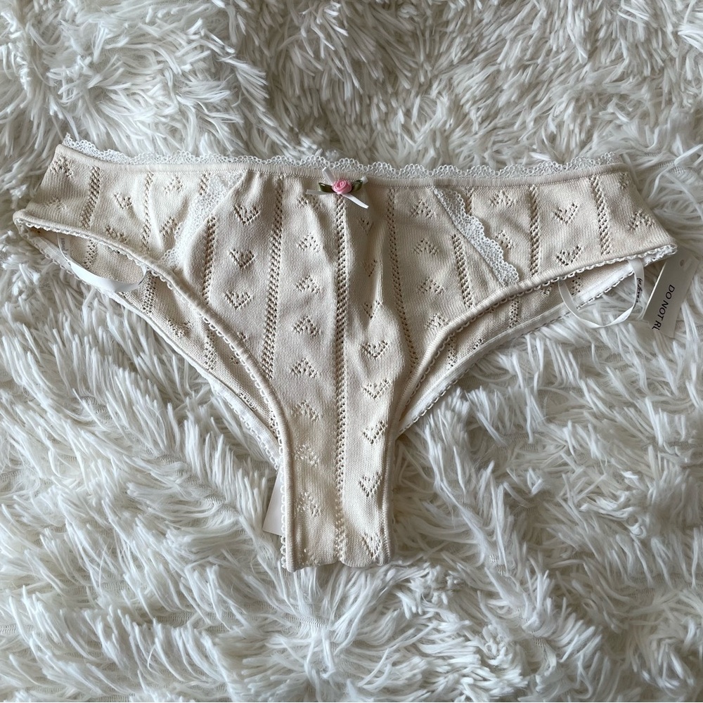 NWT For Love & Lemons Angelina knit panty
